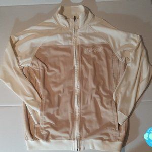 ECKO UNLTD Large jacket Vintage 90s Hip Hop casual Streetwear creme color zip up